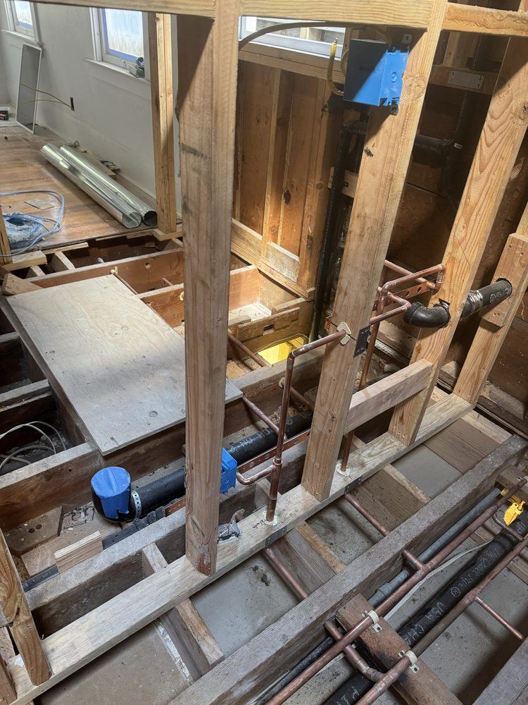 Whole-home repipe in framing